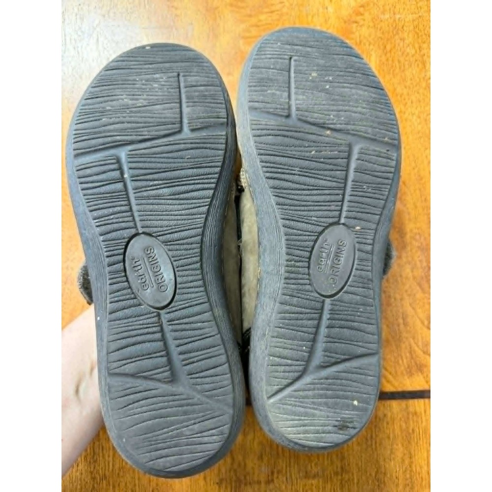 Earth Origins 7.5 Tamara Toriana Mary Jane Flats Brown Stone Braided Strap Shoes - Picture 6 of 8